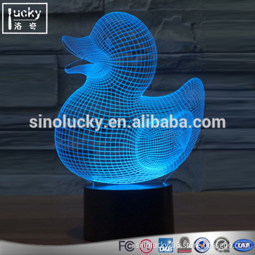 Custom remote control duck shape 7 colors desk /table lamp for kids sleep